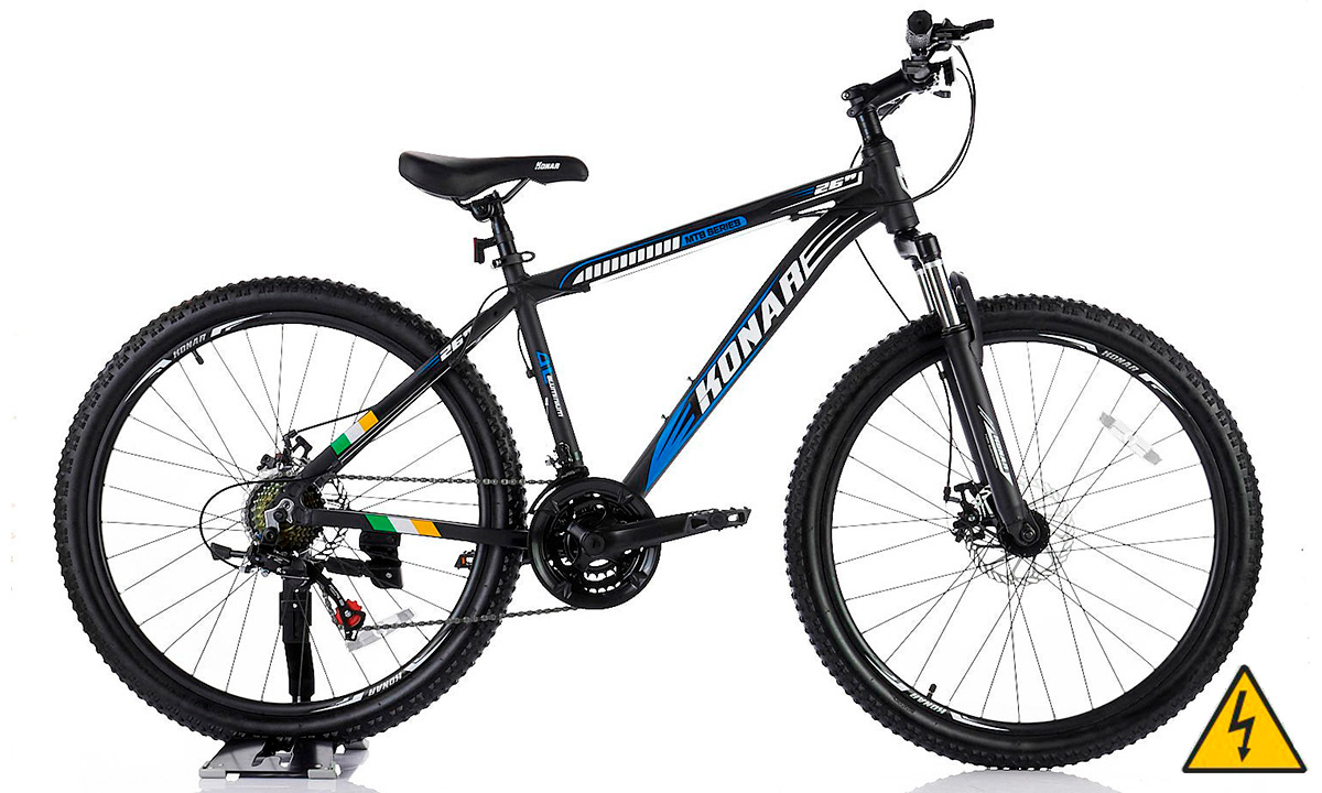 Електровелосипед KONAR KA MTB Team 26" 500W, 15Ah (2021) 2021 Чорно-синій 